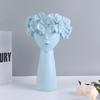 Nordic Style Home Decoration Girl Vase Decoration Cute Human Head Decoration Resin Crafts Living Room Flower Arrangement
