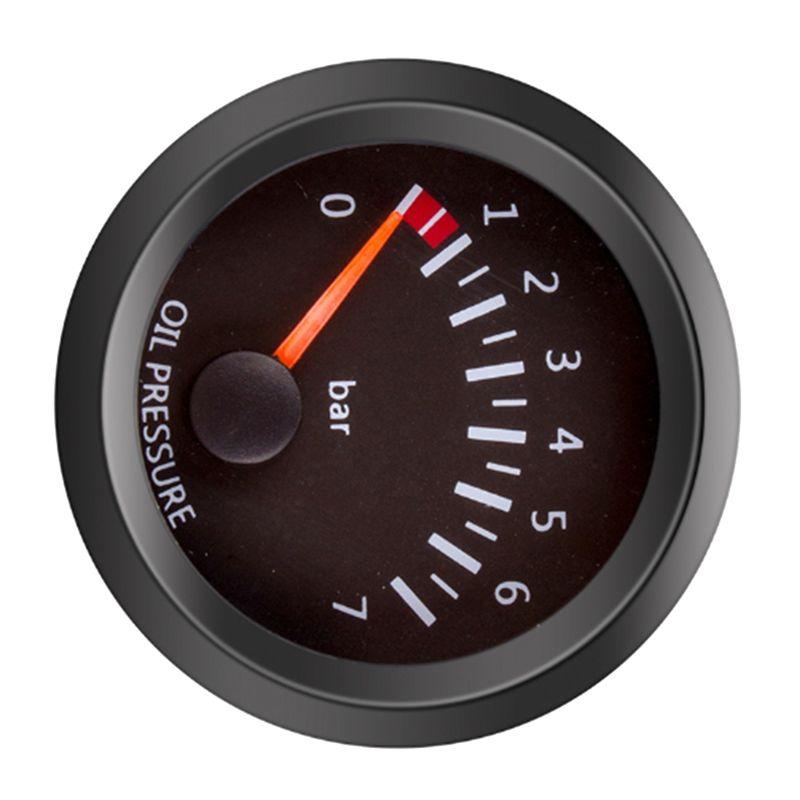 N62R-52Mm Car Oil Pressure 0-7 BAR Oil Pressure Meters For 12V Truck Car Oil Pressure Gauge