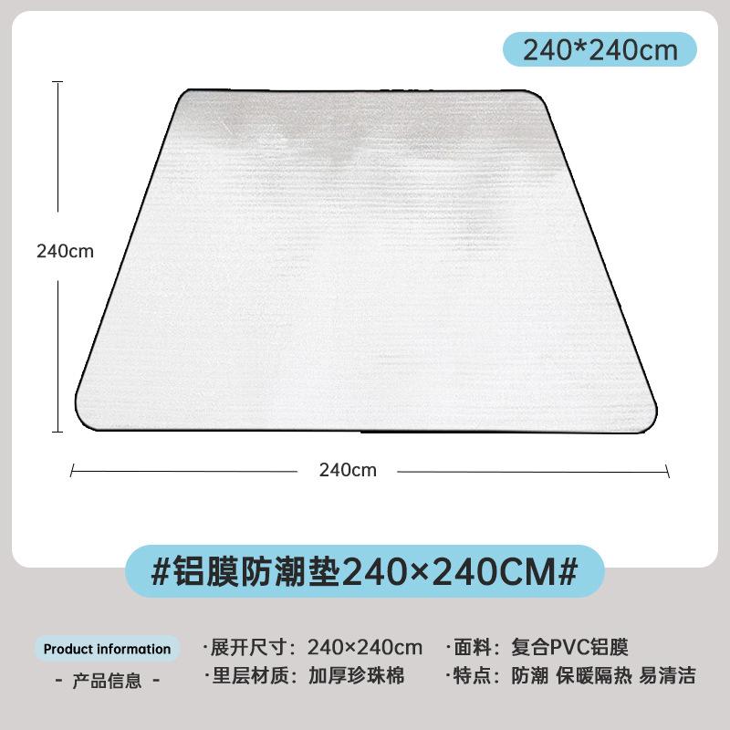 Aluminum Film Pearl Cotton Composite Thickened Moisture-Proof Waterproof Non-Slip Camping Outdoor Picnic Beach Sleeping Pad Mat
