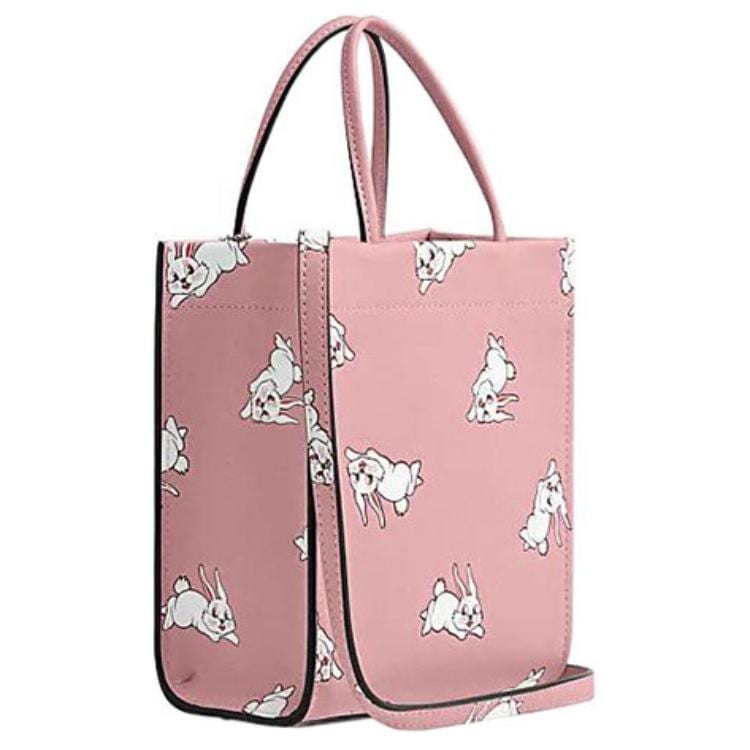 COACH Baymax Rabbit, Collaboration Cashin Cow Leather Tote Bag, Shopping Bag, Handbag, Shoulder Bag, Crossbody Bag Mini CK388-LHVVR