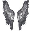 Water-Soluble Polyester Lace Angel Wings Flower Embroidery Patch Pair
