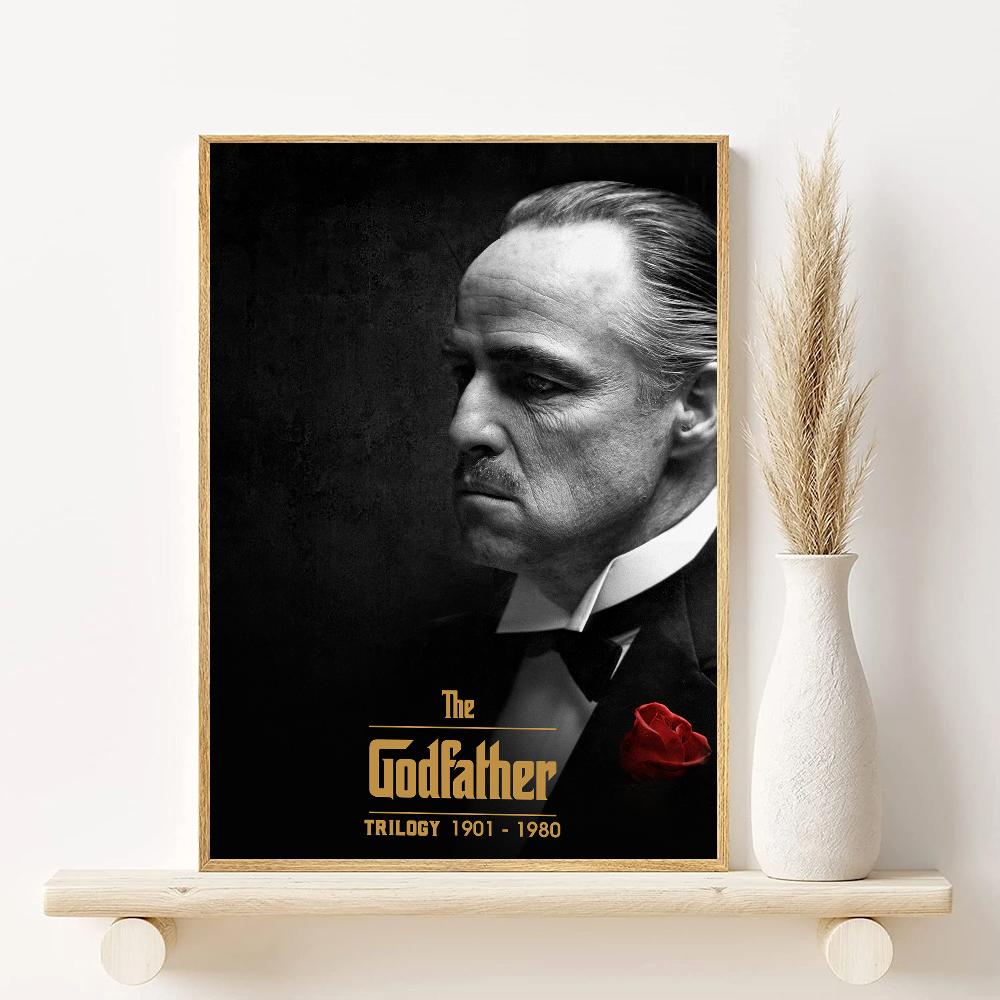Классические киногангстеры Крестный отец Постер HD арт холст живопись дом гостиная спальня бар эстетическое украшение