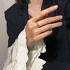 Retro Gothic Silver Color Zircon Alloy Ring Crystal Open Adjustable Finger Rings