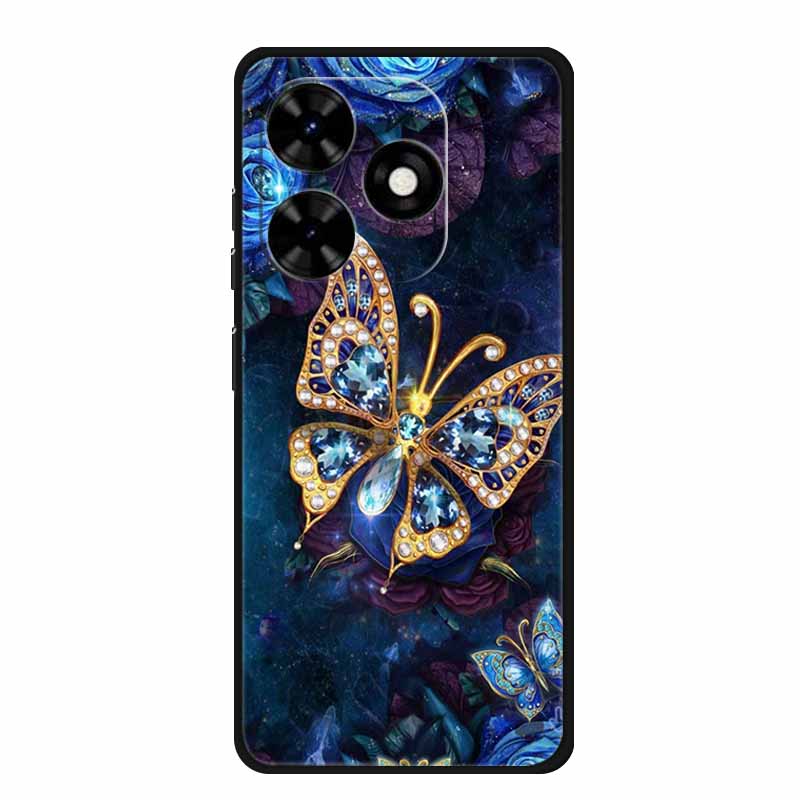 Чехол для Tecno Spark Go 2024 Животные Расписной ТПУ Силиконовый Мягкий Чехол для Телефона для Spark Go2024 BG6 Защитный Волк Ударопрочный Para