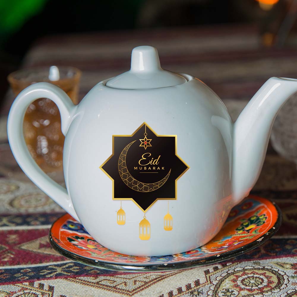 6 листов Декор Eid Mubarak УФ-трансферная наклейка Наклейка на стеклянный стакан DTF-пленка для переноса Наклейка-этикетка Декор Рамадан Исламская вечеринка