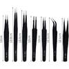 Прецизионные антистатические пинцеты ESD, набор из 7 пинцетов из нержавеющей стали для электроники, изготовления ювелирных изделий, лабораторных работ, ремонта, хобби