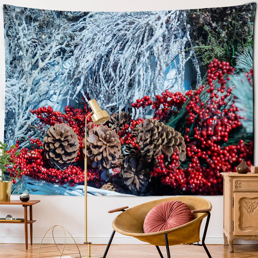 Рождественский гобелен для кабины, настенный богемный праздничный подарок, психоделическое колдовство, Рождественская елка, домашний декор для гостиной