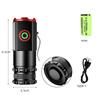 3 F350 LED Mini  Flashlight Powerful Type-C Rechargeable 18350 Battery Torch SST20 2000LM Lamp with Tail Magnet Tactical Lantern