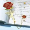 Leaf Vein Apricot Leaf Rose Flower Leaf Bookmark Hollow Bookmark Metal Bookmark Vintage Bookmark