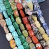 10x14 мм Прямоугольные Кристалл Агат и Бирюза Малахит Россыпные Бусины для DIY Украшений
