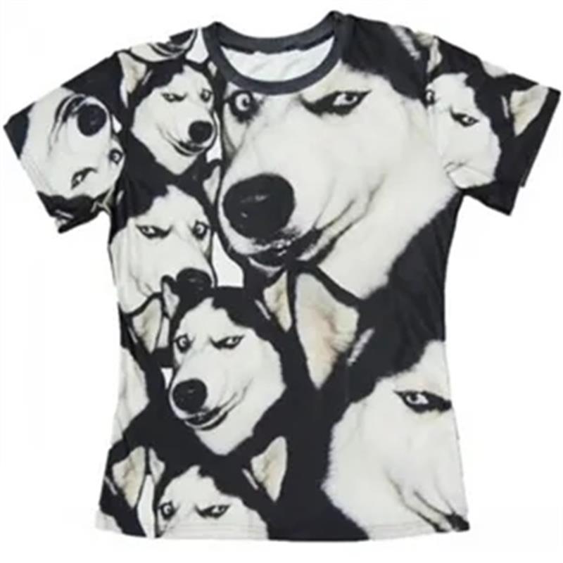 Summer Round Neck Shiba Inu 3D Print Top Doge Fan Streetwear Fashionable Casual Short Sleeved Men's T-shirts