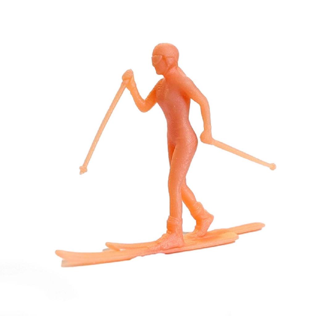 Миниатюрное украшение для сада своими руками, фигурки лыжников, модель куклы из смолы для стола