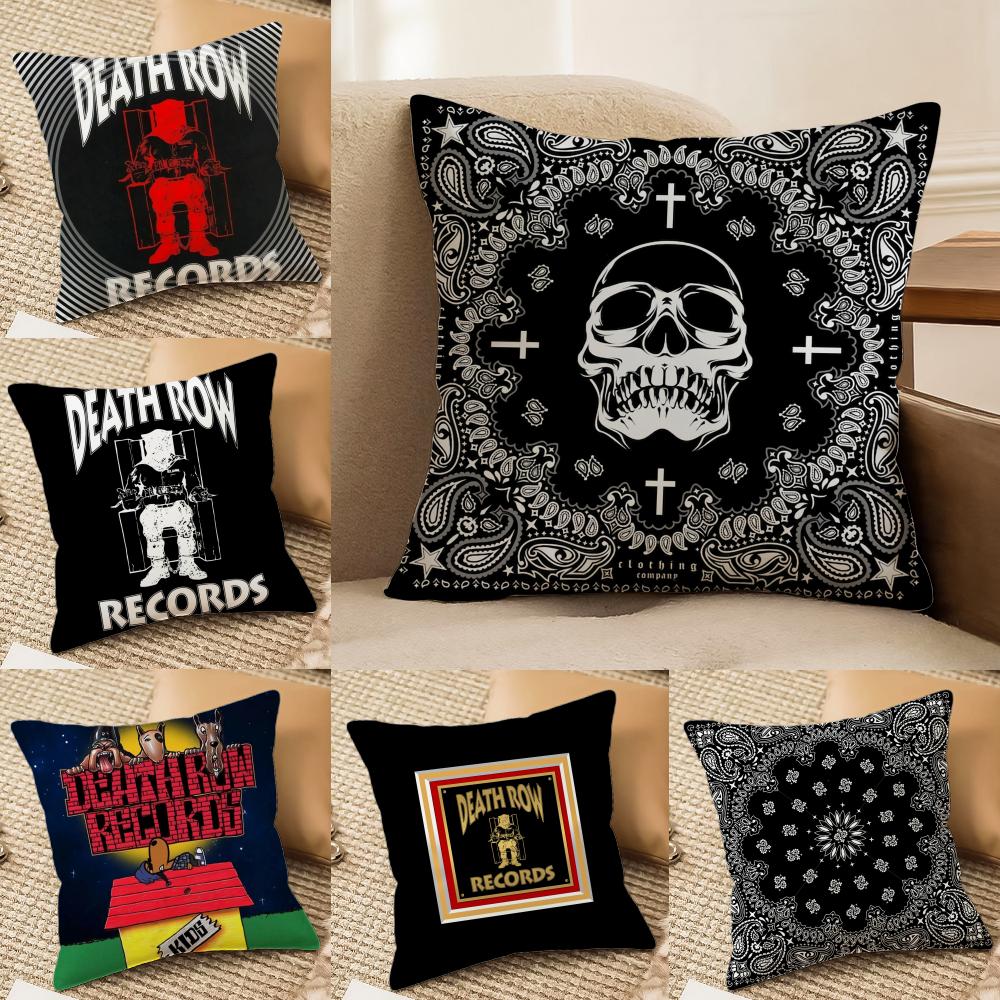 DDeath Row Records Cushion Cover Short plush Doublesided Print Square Throw Pillow Covers Sofa Home Cushion Decor