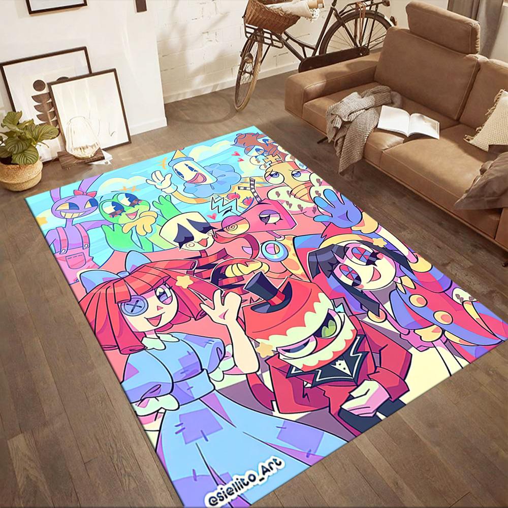 Digital Circus Floor Rug Office Rug Perfect For Living Rooms Balcony Playrooms Outdoor Antislip Carpet Office Home Decor Gift For Festivals