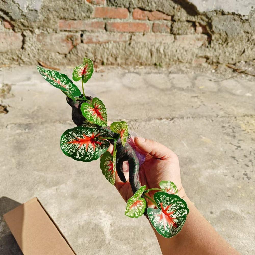 Suction Cup Reptile Climb Tree Branch Terrarium Plant Decoration Lizard