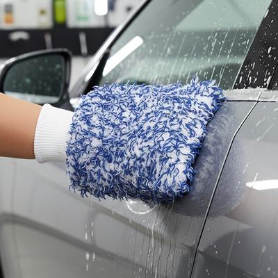 1-3 шт. Плюшевая рукавица для мытья автомобиля Шерстяная Толстая Нескользящая Рукавицы-щетки для чистки автомобиля Аксессуары для мойки автомобиля Инструменты для чистки автомобиля