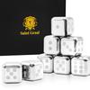 SaintGraal Stainless Steel Ice Cubes, Father's Day Gift for Men, Keeps Wine, Sake, Shochu, Beer, and Other Drinks Cold, No Melt (8 Cubes)