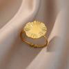 Opening Rings for Women Stainless Steel Gold Color Geometric Ring Fashion Simple Party Christmas Jewelry Gift