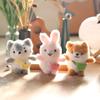 Cute Mini Plush Dog And Rabbit Keychain Fluffy Accessory With Soft Pp Cotton Filling