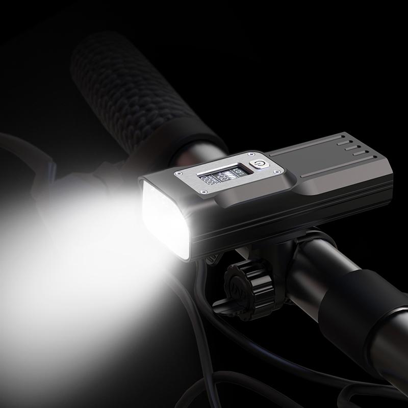 Передний фонарь для велосипеда GTR60, 2000 люмен, перезаряжаемый фонарик высокой интенсивности, велосипедное снаряжение, фонарь для горного велосипеда с экраном дисплея