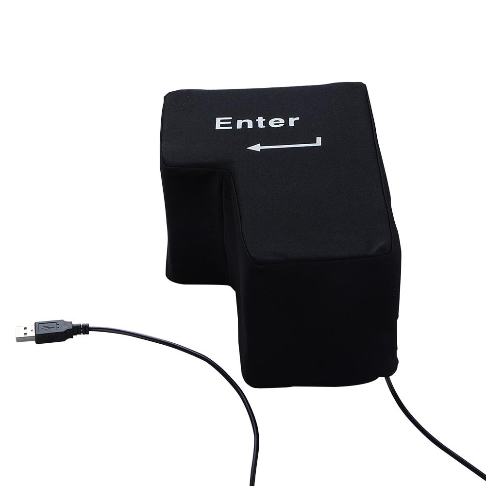 USB Большая клавиша Enter Удобная игрушка для снятия стресса Клавиша Enter для настольного компьютера Дома Черная