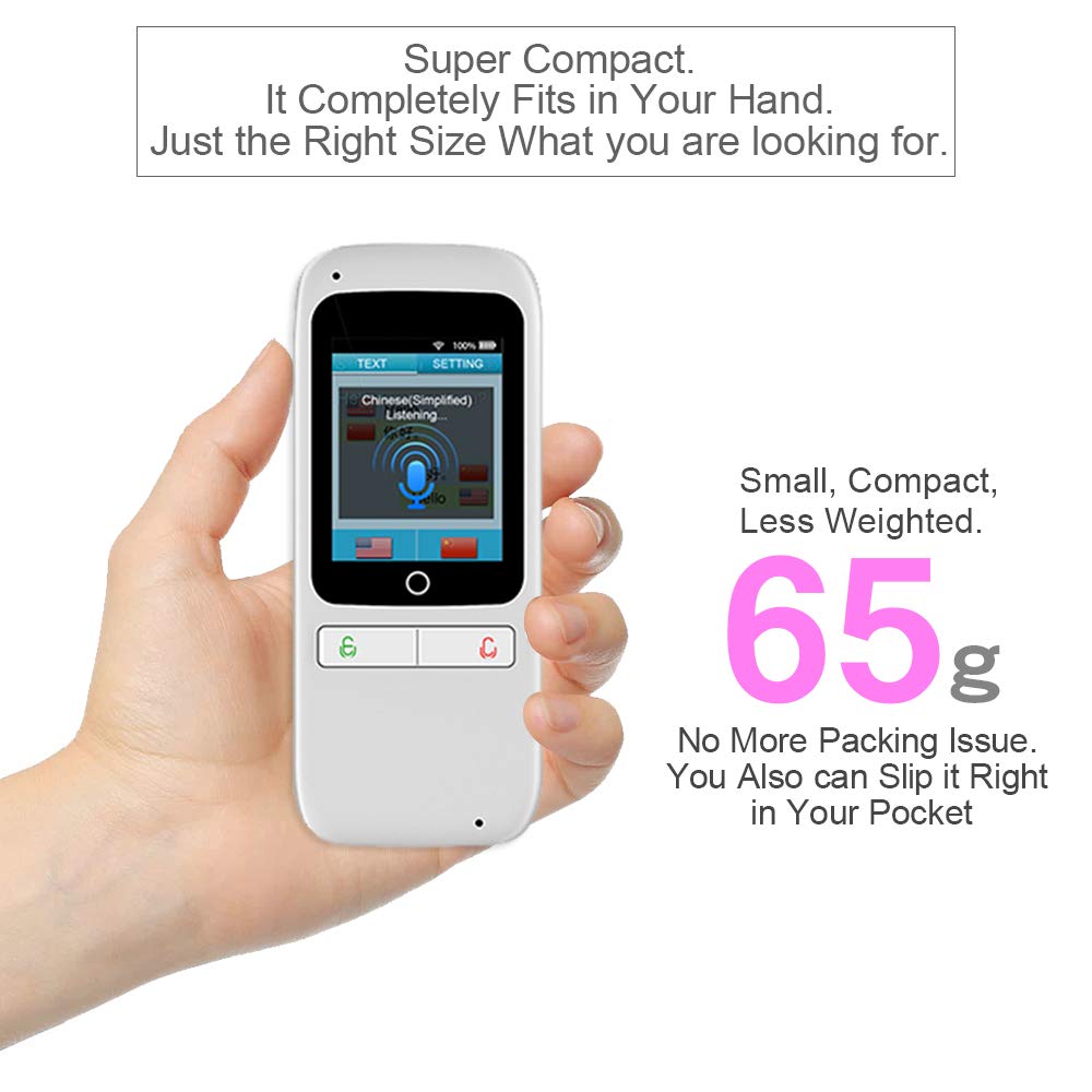 FFF SMART LIFE CONNECTED Голосовой переводчик офлайн Мгновенный голосовой перевод Перевод 180 стран, включая английский и китайский языки MAL-TR01SW