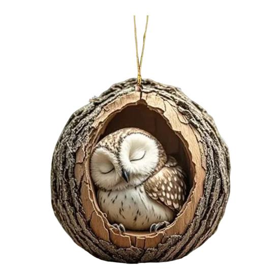 Рождественское украшение в виде животного 2D акриловое мультяшное лесное животное рождественская елка подвесное украшение для праздничного домашнего декора