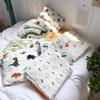 Четырехслойное бамбуковое одеяло-пеленка с мультяшным рисунком - Марлевое полотенце класса А для новорожденных и летнее одеяло для детей