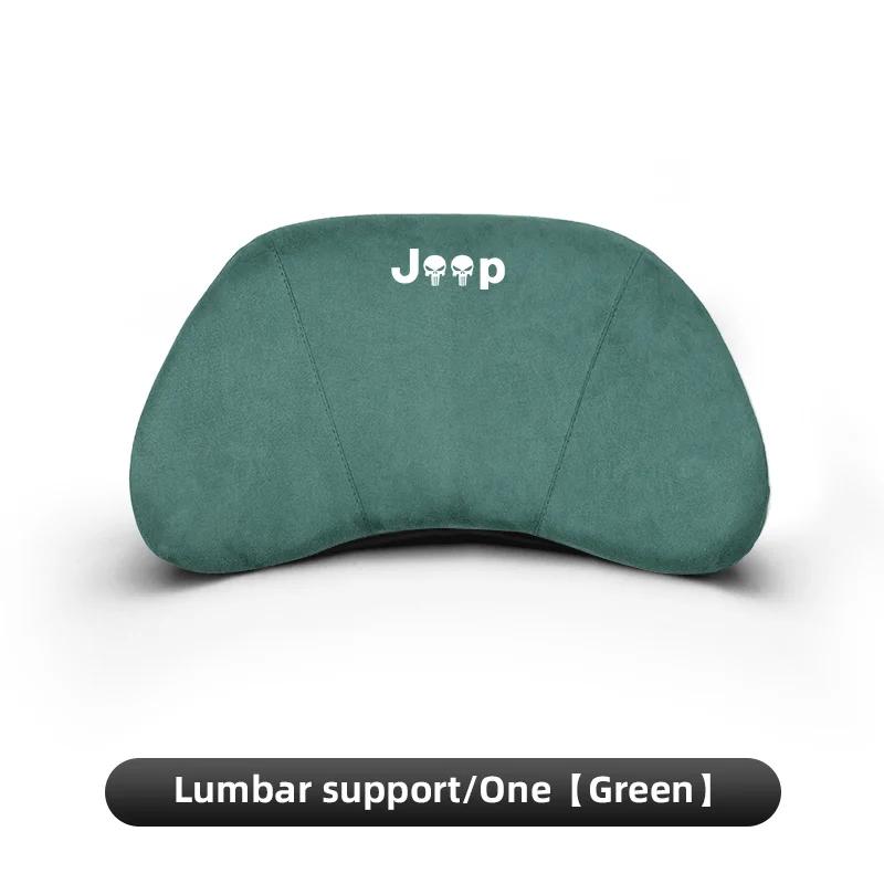 For Jeep Suede Car Neck Pillow Auto Seat Headrest Pillow Accessories For Jeep Renegade Wagoneer Avenger Recon Wrangler JK Gla