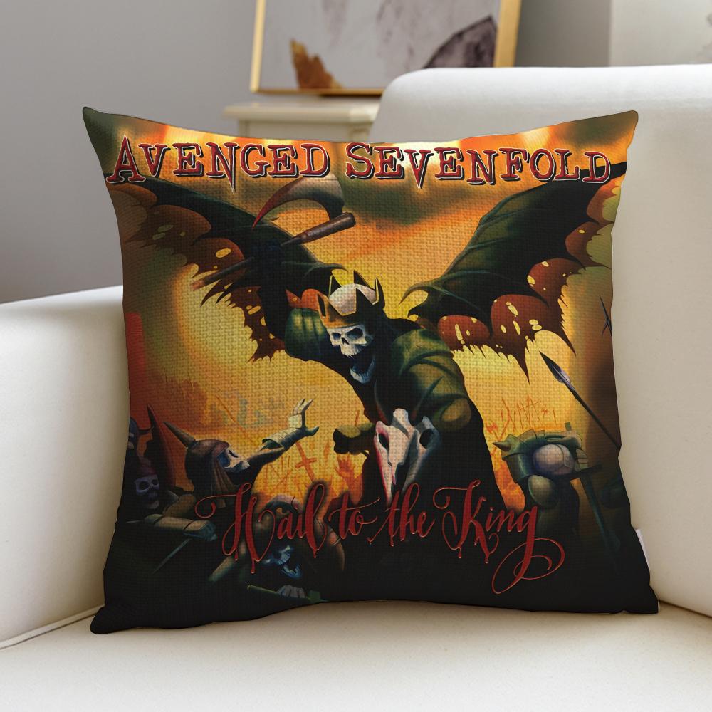 Metal AAvenged SevenfoldS Cushion Cover Breathable and skinfriendly linen pillowcase square removable and washable cushion