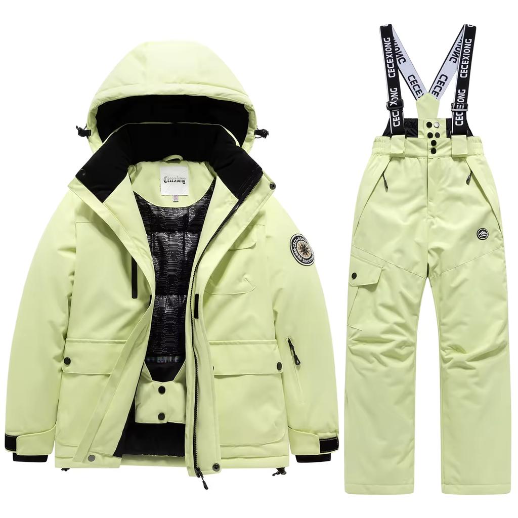 Winter Ski Children's Ski Coat and Pants 2pieces Set Warm Waterproof Boys Girls Outdoor Skiing Snowboarding Winter Ski Kids