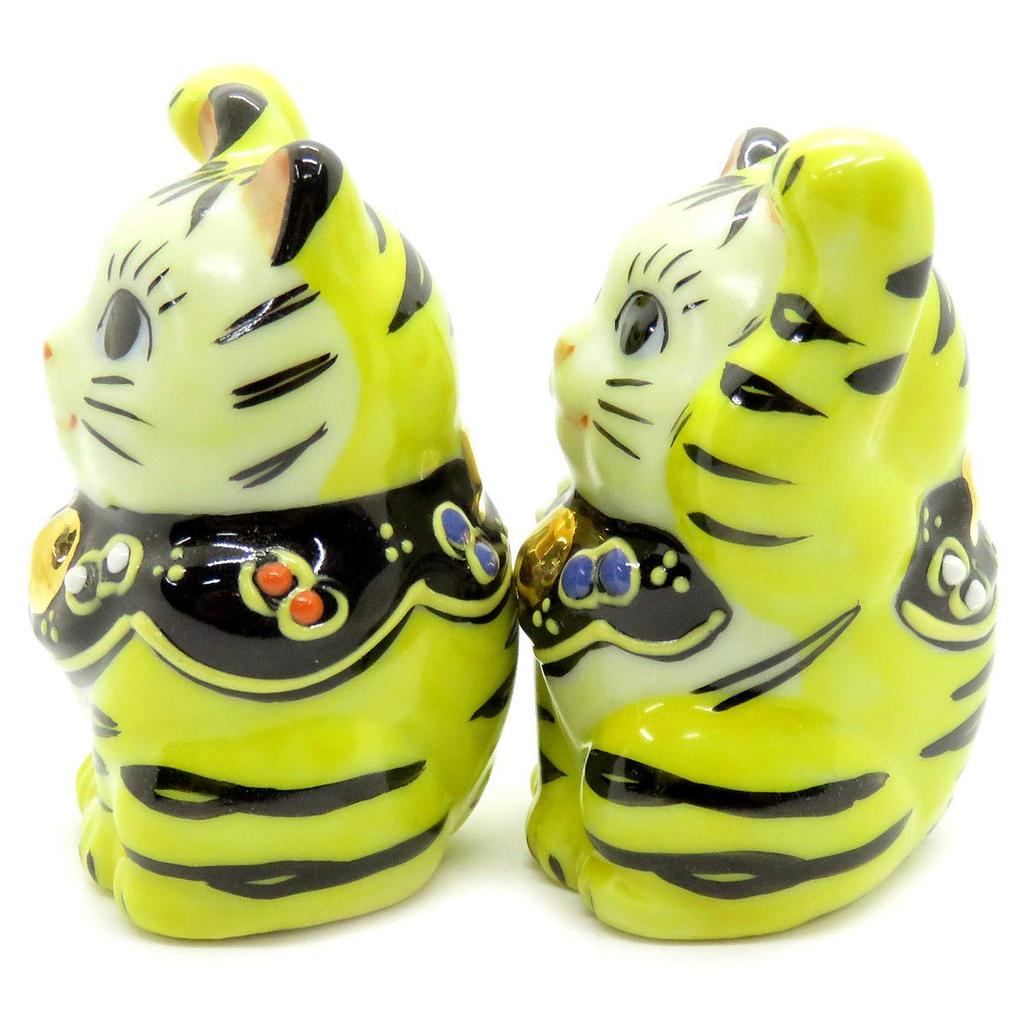 Waza no Kura Lucky Cat Украшение Kutani Ware Chibi Lucky Cat Открытие празднования дня рождения Подарок для пары Подарок Tora-chan