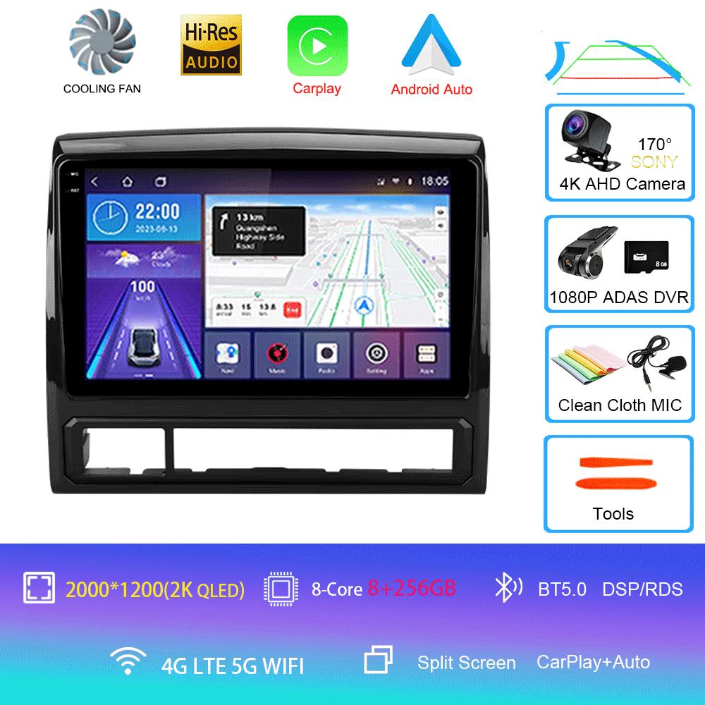 Автомобильное радио Android 14 Carplay Auto 4G+WIFI для Toyota Tacoma 2 N200 Hilux 2005-2015 Навигация GPS Мультимедиа Видеоплеер Стерео