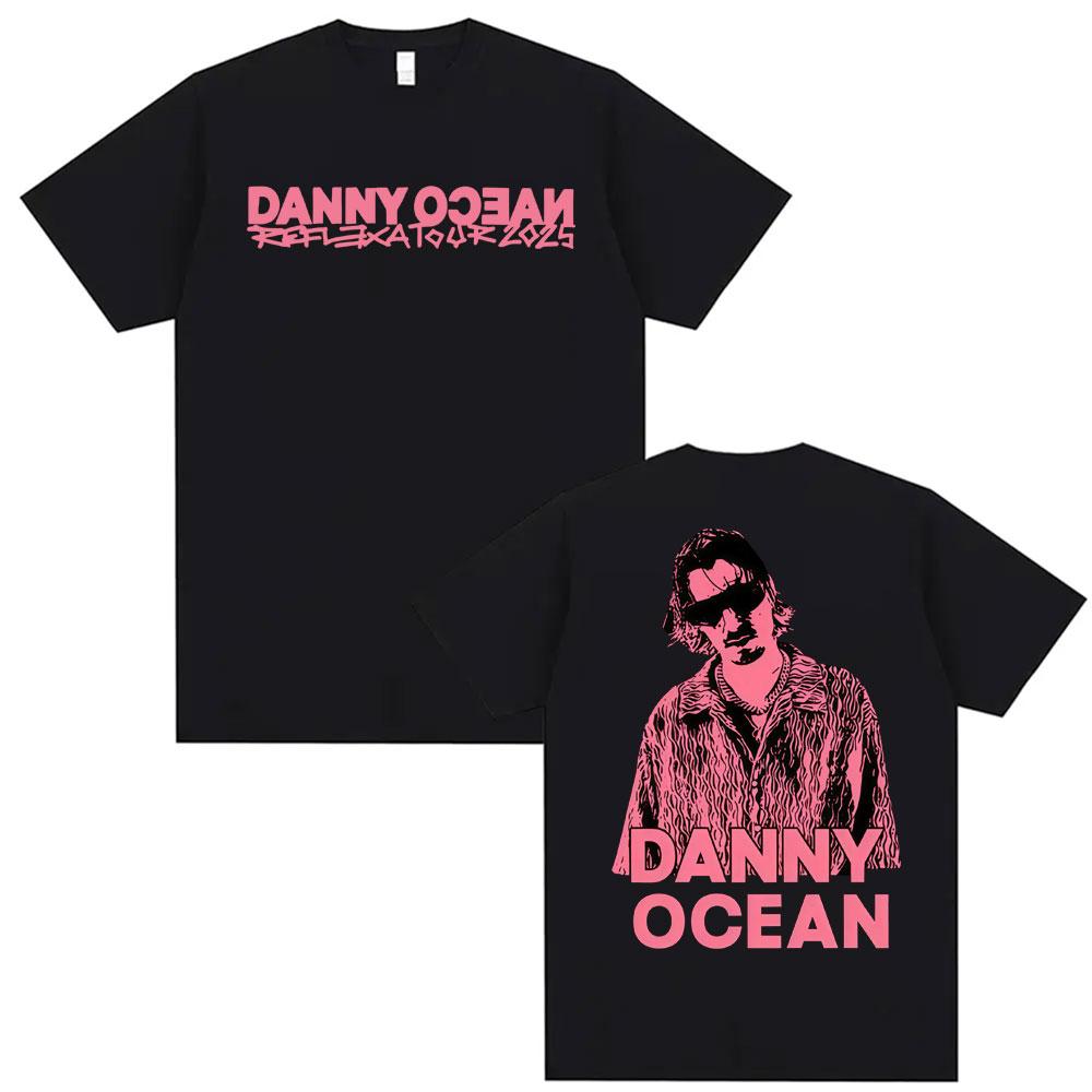 2026 Rapper Danny Ocean Reflexa Tour Graphic T Shirts Mens Clothing Harajuku High Street Tshirts Male Cotton Tshirt
