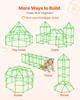VEVOR Glow-in-the-Dark Fort Building Kit for Kids, 140PCS STEM Builder Toys, for 4 5 6 7 8+ Year Old Boys Girls, Upgraded Balls, Ring & Ball Toss