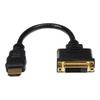 Câble Adaptateur HDMI Vers DVI-D De 20 Cm - STARTECH - Adaptateur Vidéo - Noir - Blindé