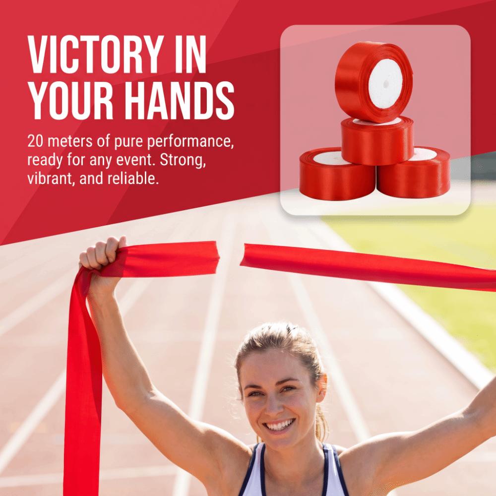 Cut to Length Sprint Banner Polyester Cotton Athletics Ribbon Bright Finish Race Tape Relay Races