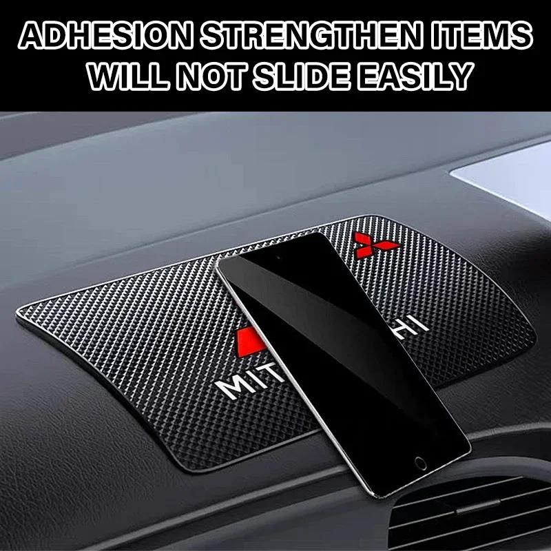 Car Mobile Phone Mat Dashboard Mat Rubber Mat  Non-Slip Pad For Mitsubishi Outlander Lancer 10 ASX RALLIART Eclipse L200 Pajero