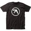 Мужская футболка Aphex Twin Логотип Музыка Классика Концерт Рок-группа Футболка Новая Черная