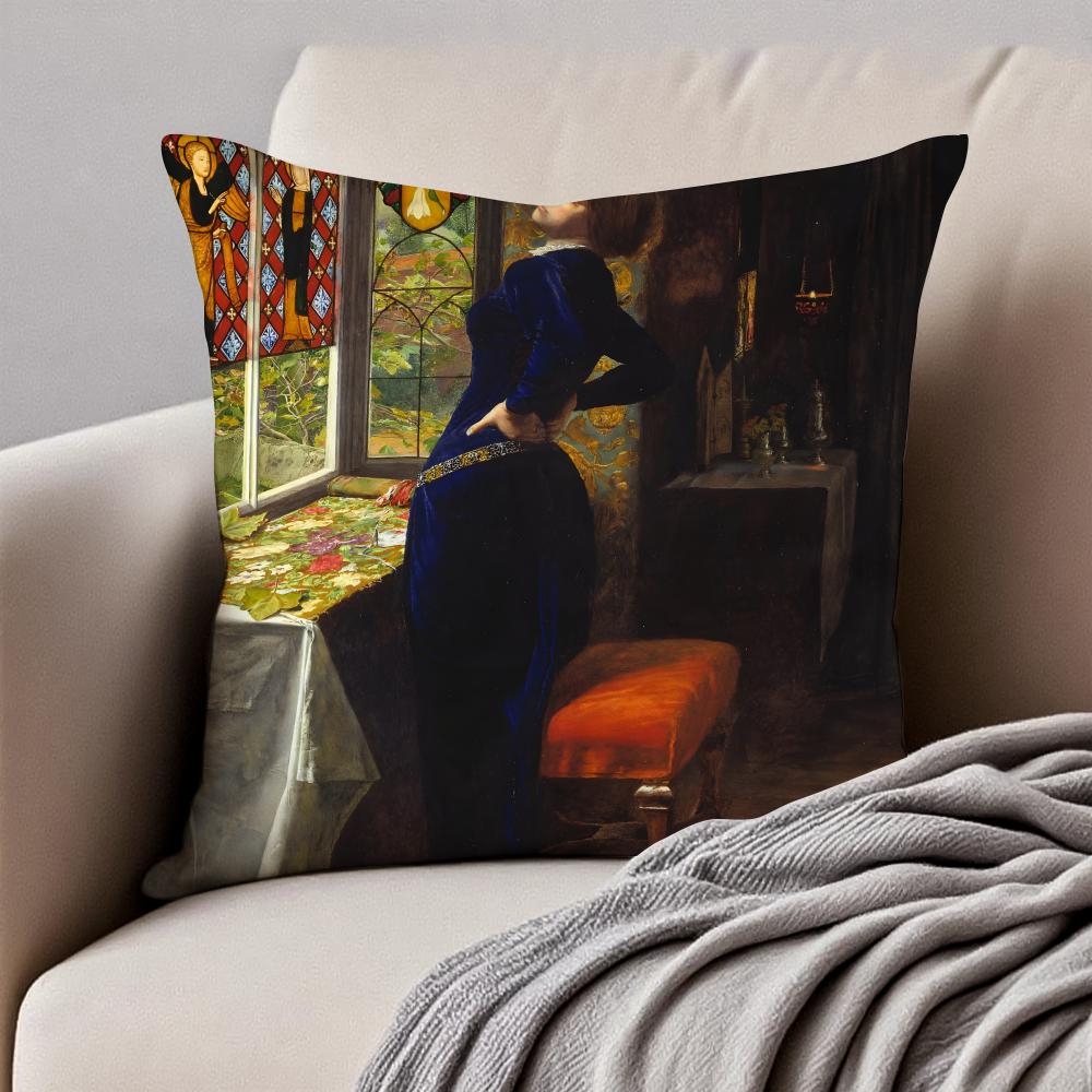 Классический JJohn Everett Millais Наволочка Наволочка Антиклещевая Невидимая молния Короткий плюш Подушка для дивана