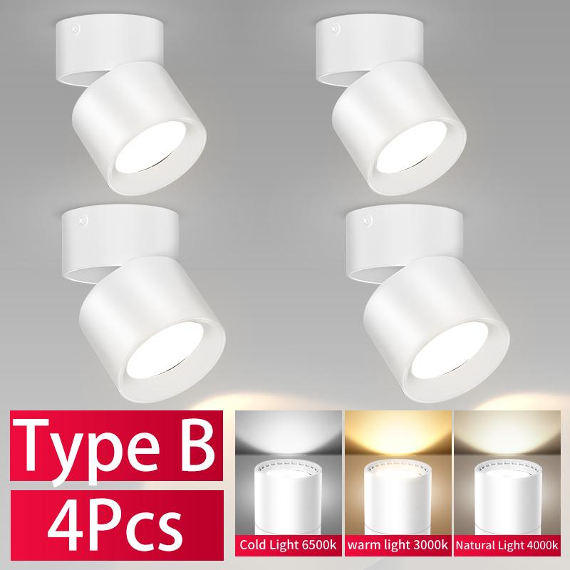 Светодиодный точечный светильник, складной точечный светильник поверхностного монтажа, 220 В, 10/15 Вт, точечные лампы, домашнее декоративное освещение для гостиной, кухни