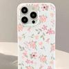 Милый розовый чехол с цветочным принтом для iPhone 16 Pro Max, Кавайный мягкий ТПУ чехол с цветочным узором, Защитный чехол