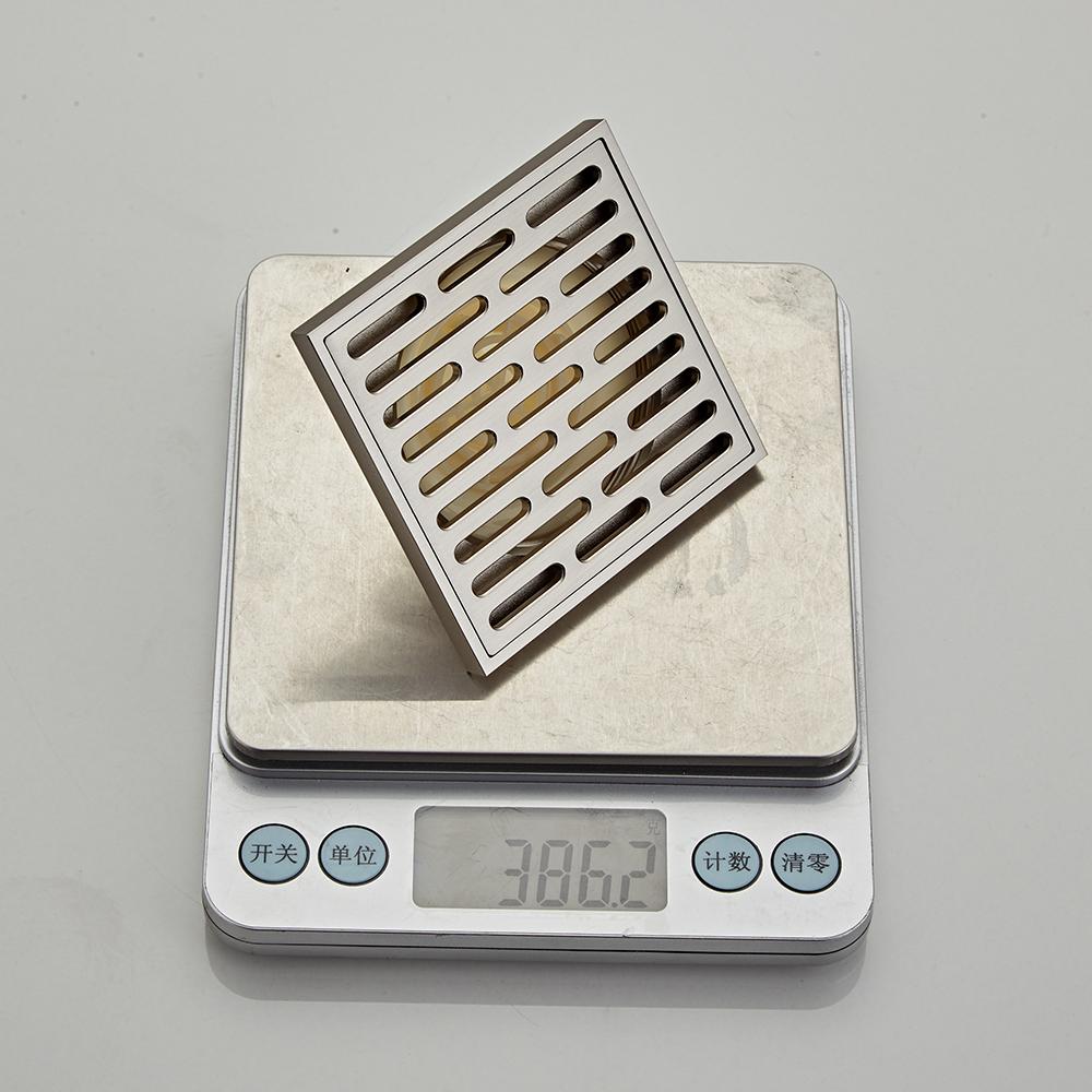 China Hot Sales Square Brass Balcony Trap Bathroom Floor Drain With Tile Insert