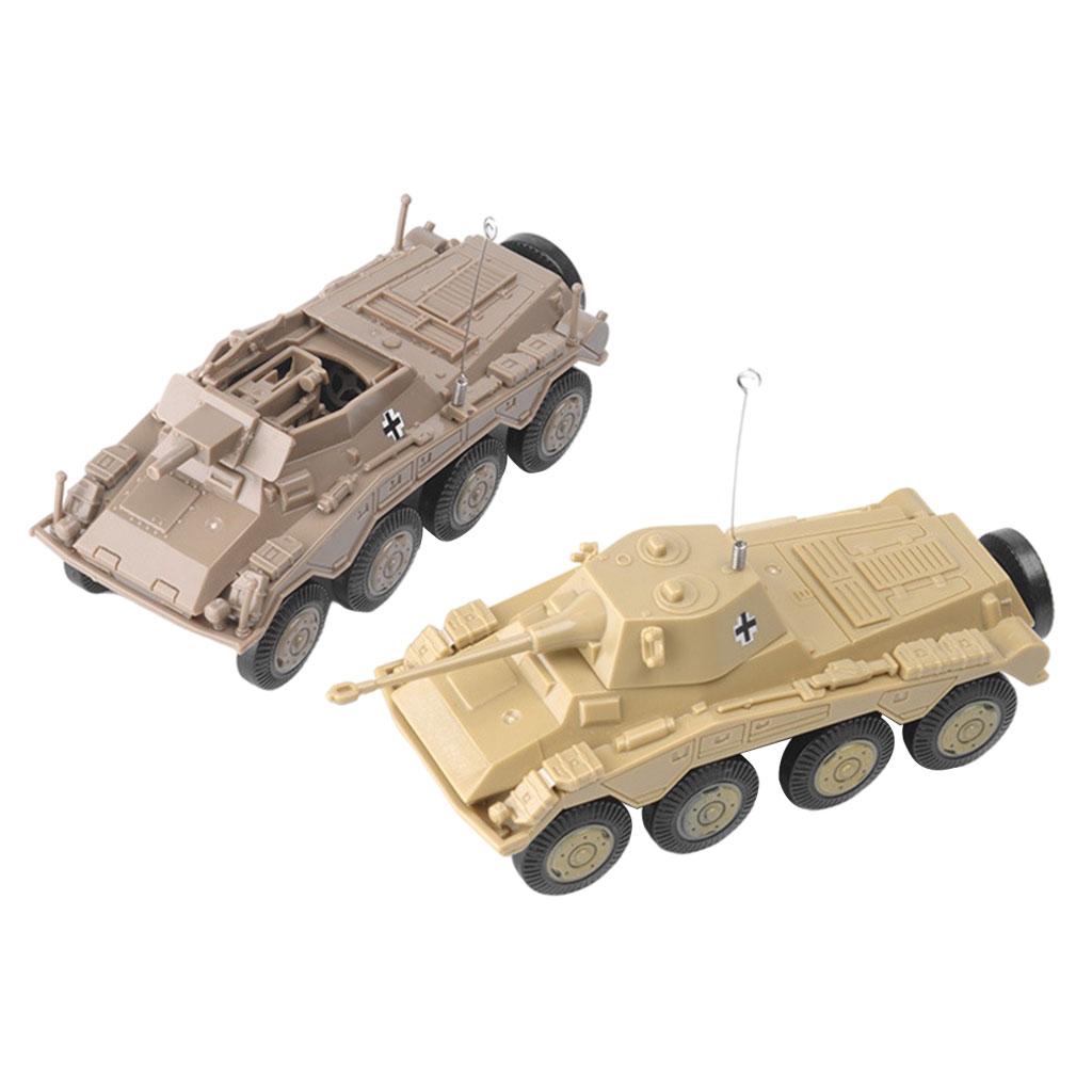 2 шт. Пластиковые 4D Наборы моделей для сборки 1:72-й Бронированный Разведывательный Автомобиль Игровой Микро-Пейзаж