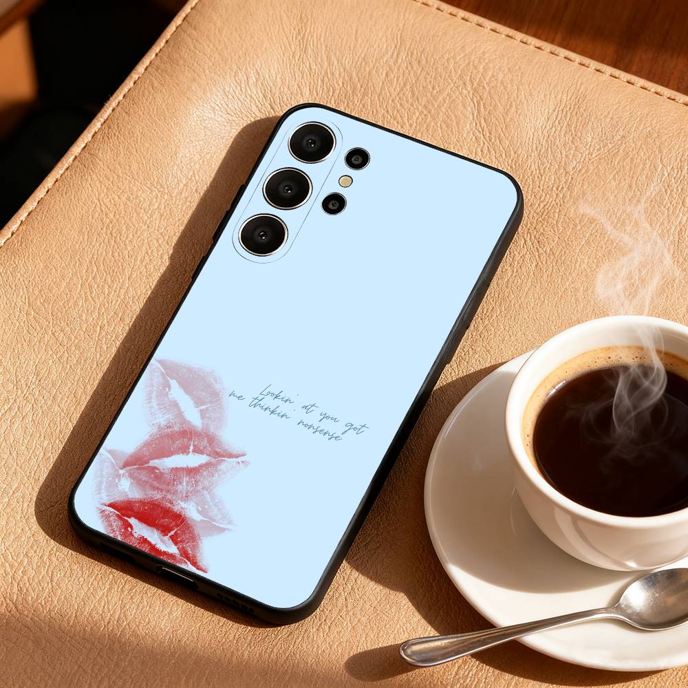 S-Sabrina Carpenter Singer Phone Case For Samsung S25,24,23,22,30,21,10,9,Ultra,Plus,Lite,FE Black Soft Case