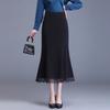 Женская юбка миди на весну и осень с высокой талией, юбка-рыбий хвост, облегающая бедра, юбка средней длины с высокой талией