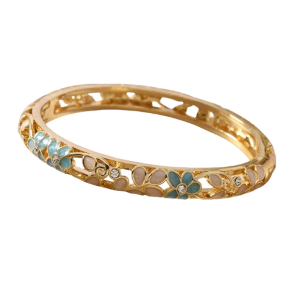 Traditional Vintage Cloisonne Bangle Enamel Women's Hand Bracelet Jewelry Gifts