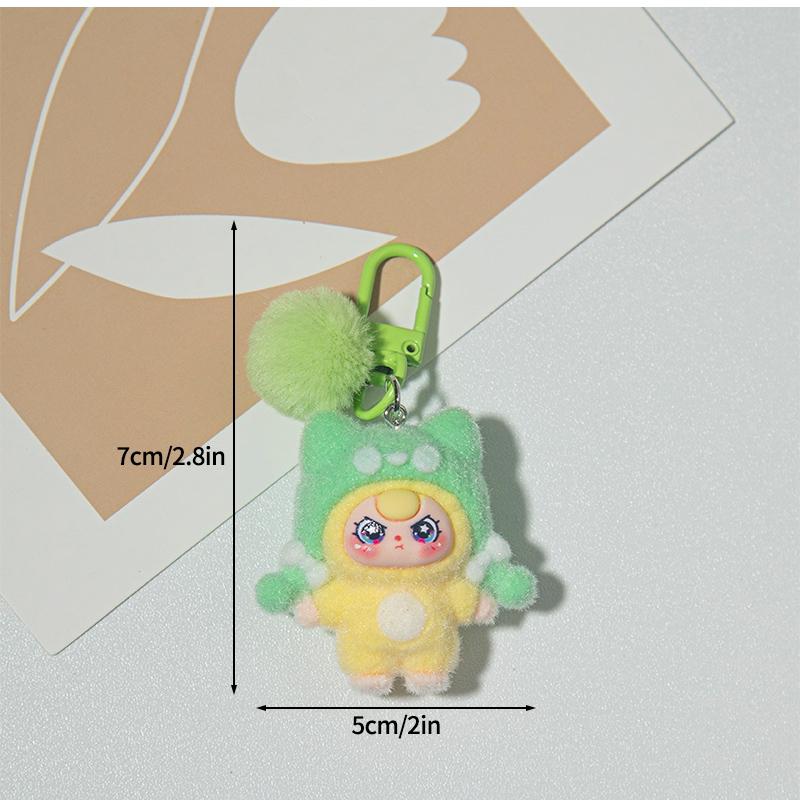 Cute Plush Keychains Party Gifts Kawaii Keychain Phone Chain New Year Xmas Party Favors Gift Baby Face Cute Aesthetic Keychain