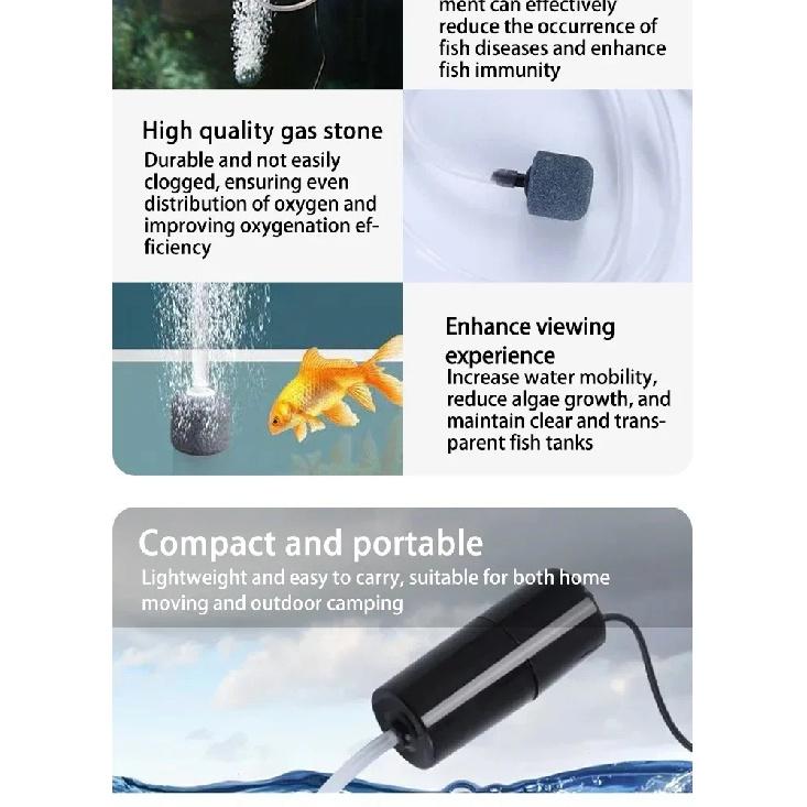 Мини кислородный насос USB портативный аквариум для рыбок рыбоводство аквариумные принадлежности маленький кислородный насос ультра тихий аэратор для рыбалки