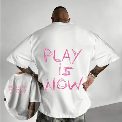Футболка с принтом Ed Sheeran Play Is Now Album 2025 для мужчин и женщин Одежда в стиле Харадзюку Летний принт 100% Чистый хлопок